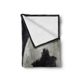 thumbnail image 2 of Night Soft Flannel Fleece Throw Blanket, Silhouette of a Tree Against Giant Moon Starry Sky, Cozy Plush for Indoor and Outdoor Use, 60" x 80", Grey Black Charcoal Grey, by Ambesonne, 2 of 6