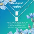 thumbnail image 2 of Anavia Unbiological Daughter Jewelry, Step Daughter Necklace Gift, Bonus Daughter Birthday Card Gift, Mother Daughter Set Necklace-[Two Silver Cube, Bright Blue Gift Card], 2 of 3