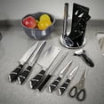 thumbnail image 4 of 9PCS Black Kitchen Knife Set Stainless Steel Hollow Handle Chef Knives Complete Set, 4 of 10