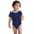 thumbnail image 2 of Yiaed Blue Firework Print Infant Climbing Short Sleeve Onesie One-Piece Baby Bodysuit Clothes 0-12 Months -18 Months, 2 of 6