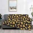 thumbnail image 2 of Rateoe Royal Blue Plaid Sunflower Pattern Flannel Throw Blanket, Ultra-soft Blanket for Bed, Couch, Car, Hypoallergenic Anti-pilling blanket-50"x40"(Horizontal), 2 of 6