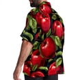 thumbnail image 3 of Fruit Men's Short Sleeve Casual Printed Button Down Beach Shirt - Summer Hawaiian Top, 3 of 6
