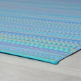 thumbnail image 5 of 8x10 Waterproof, Reversible Plastic Straw Outdoor Rugs for Patios | Also for Camping, RV, Deck, Porch, Balcony, Camp, Patio | Multi-Color, Stripe | Size: 7'10'' x 10'2'', 5 of 7