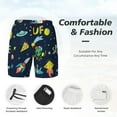 thumbnail image 5 of Balery Funny Spaceships Mens Swim Trunks Swim Shorts for Men Quick Dry Inseam Beach Shorts with Compression Liner Pocket-X-Large, 5 of 9
