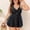 #424-Navy, variant on One-Piece Swimsuit for Women, Conservative Tankini with Built-in Bra and Removable Padding, Quick-Dry Swimwear for Beach and Pool