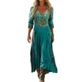 thumbnail image 3 of Vetsdori Womens Full Sleeves Maxi Dresses Sundress Party Dresses Casual Loose Graphic,Muumuu Long Dress for Ladies Mujer, 3 of 6