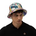 thumbnail image 4 of Sikiie London Symbols Reflective Double-Sided Bucket Hat, Sun Hat, for Gardening, Beaching, Camping, Hiking, Fishing, 4 of 6