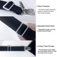 thumbnail image 4 of LAICAIW Supports de Draps Sangles Attaches-4 Pcs Attaches Triangulaires pour Drap-Housse Support d'Angle Élastique Bande Ajustable Supports de Draps Pince Bretelles Pinces (Noir), 4 of 7