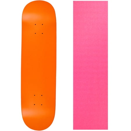 skateboard deck pro 7-ply canadian maple neon orange with griptape 7.5  - 8.5 price history on PriceWatchPro