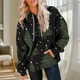 thumbnail image 4 of Lorytime Oversized Hoodies for Women Christmas Tree Sweatshirt Long Sleeve Pullover Drop Shoulder Loose Tops for Holiday, 4 of 7