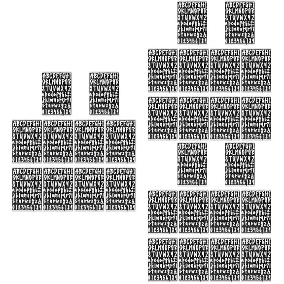 3 Pieces Label Letter Sticker Window Stickers Paper Backing