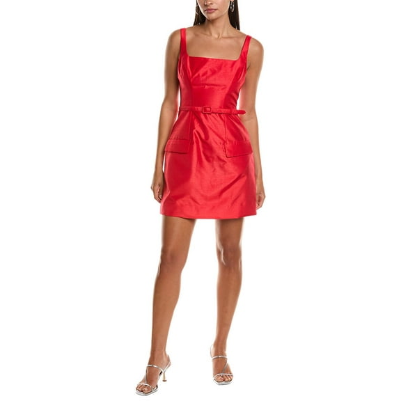 Nicholas womens  Zoya Hourglass Mini Dress, 6, Red