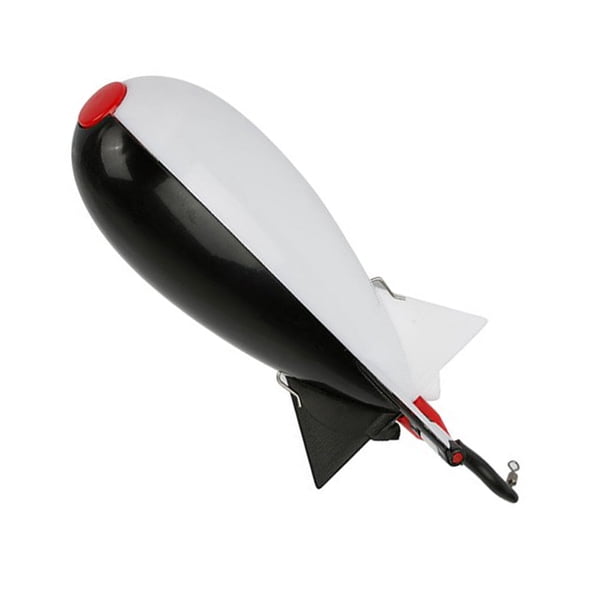 Eigraketly Alimentador de pesca de carpa, alimentador de cohetes flotantes, soporte de cebo, contenedor, herramienta de aparejos de pesca Pescar Blanco Largo 19cm Eigraketly OD001170-10