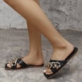 thumbnail image 5 of Zapatillas de playa de cadena plana cruzada cómodas para vacaciones de ocio para mujer Wmkox8yii  ytu2630, 5 of 5