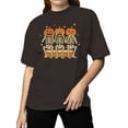 thumbnail image 2 of Pumpkin Skeletons Hear See Speak No Evil Women's T-shirt, 2 of 3
