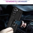 thumbnail image 7 of Decase For Samsung Galaxy S22 Plus,Slim Shockproof Magnetic Metal Ring Stand Hard PC Case Cover,Black, 7 of 7