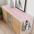 thumbnail image 4 of Pink Snowman Christmas Table Runner 120 Inches Long Farmhouse Dress Scarves, Xmas Tree Snowflake Gifts Dining Tablerunner for Coffee Table/Kitchen Island/Party Décor, 13" x 120", 4 of 8