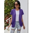 thumbnail image 3 of Sherrylily Women Short Sleeve Cardigans Summer Lightweight Sheer Open Front Drape Tops, 3 of 6
