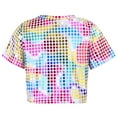 thumbnail image 2 of MSemis Girls Boys Sequins Dance Crop Top Street Dance T-Shirt, 2 of 7