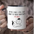 thumbnail image 3 of YouNique Designs One Year Anniversary Coffee Mug, 11 Ounces, 1st Anniversary Cup for Wife, 1 Year Dating Mug for Her (Black Handle), 3 of 6