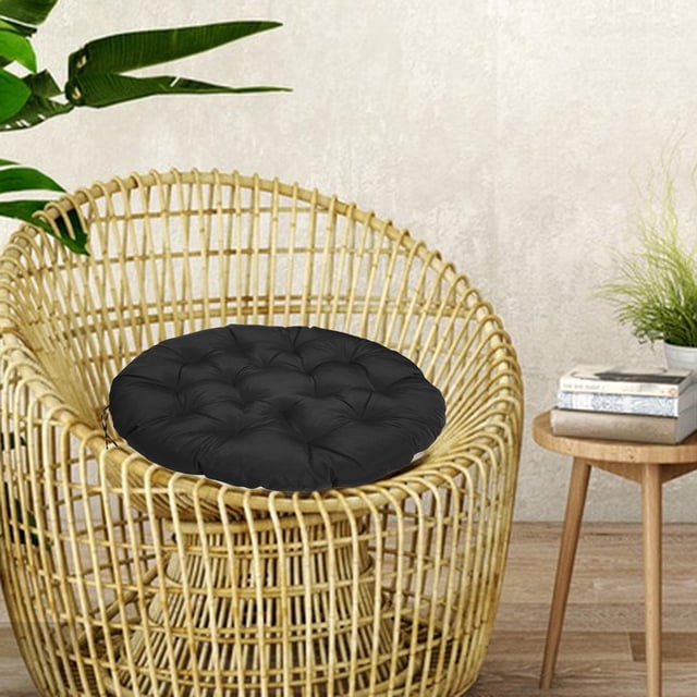 Cojín para silla de huevo colgante perfecl para patio 60 cm x 60 cm negro