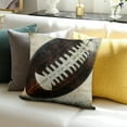 thumbnail image 3 of Autua Vintage American Football Pillow Case Ball Game Lovers Cotton Linen Rugby Pattern Pillowcase Pillowcase Decorate Home Sofa Bed 24x24in, 3 of 5