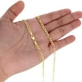 thumbnail image 2 of Nuragold 10K Real Yellow Gold Figaro Link Chain Necklace 16"-30" (2mm-9mm) Italian Jewelry for Men & Women, 2 of 11