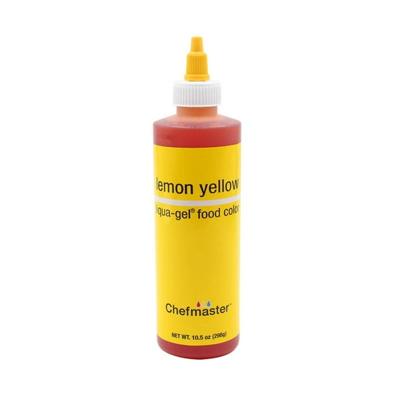Chefmaster by US Cake Supply 10.5oz Lemon Yellow Liqua-Gel Cake Food Coloring