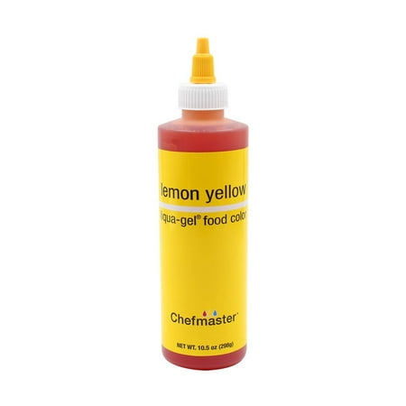 Chefmaster by US Cake Supply 10.5oz Lemon Yellow Liqua-Gel Cake Food Coloring