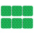 thumbnail image 2 of Pofeuu Green Broccoli Print Leather Coasters Set of 6, Round Cups Mugs Mat Pad for Home Kitchen Heat Resistant Drink Coasters,Square, 2 of 7