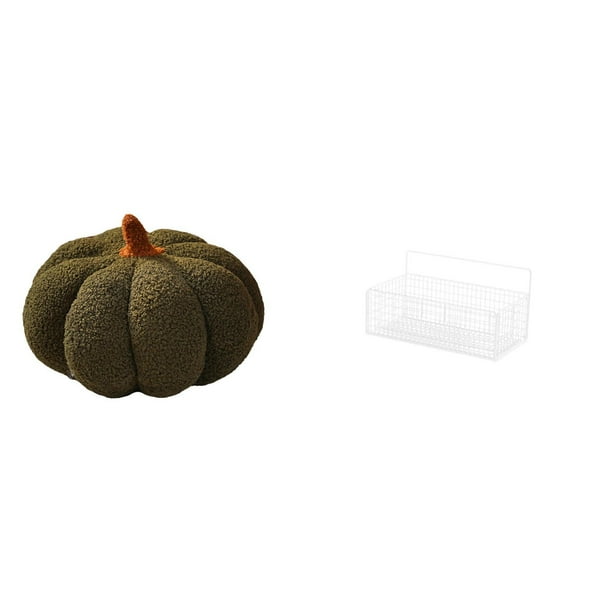 Almohadas de calabaza de Halloween,Cojines de calabaza de Halloween,suaves,para decoración del hogar,cesta de almacenamiento,cesta organizadora colgante de alambre para almacenamiento de