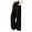 Black, variant on Sweatpants for Women Empire Waist Wide Leg Loose Fit Solid Color Trousers With Pocket Basic Bottoms Black L
