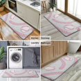 thumbnail image 6 of Gray Pink Baseball Stitches Pattern Kitchen Rug Mat,Kitchen Runner Rugs Non Skid Washable,Decorative Kitchen Floor Mats for Kitchen,Sink,Laundry,17"x47.2", 6 of 7