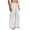 White, variant on Men's Baggy Cotton Linen Pants Pleated Wide Barrel Leg Trousers Drawstring Summer Beach Casual Pants Size 2XL White