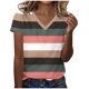 thumbnail image 1 of Camisetas Casuales de las Mujeres Moda Cómoda Impresa de Manga Corta con Cuello en V Top para el Uso Diario Casual, 1 of 8