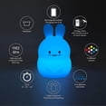 thumbnail image 5 of Luz Nocturna Para Niños, Lámpara De Noche De Silicona Con Led Conejo / Lámpara Para Guardería / Luz Nocturna Recargable - Brillo Y Color Ajustables / Configuración De Tiempo / Toque, 5 of 5