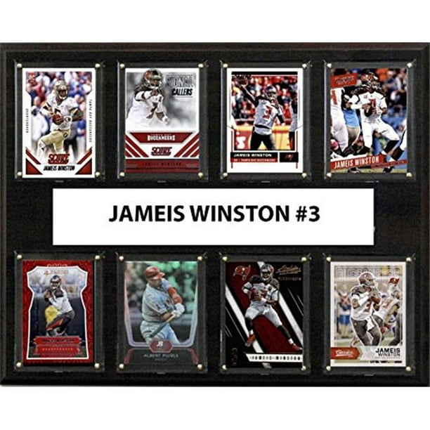 C & I Collectables 1215WINSTON8C 12 x 15 Po Jameis Winston NFL Buccaneers Baie 8 Plaque de Carte