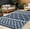 Moroccan Black&Ivory, variant on Outdoor Plastic Waterproof Rug 5'x 8' for Patio, Porch, Deck, Backyard, Balcony, Reversible, Geometric
