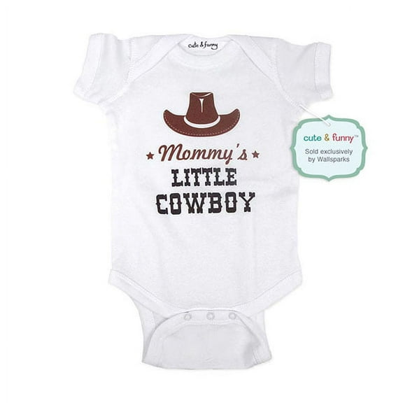 Mommy's little cowboy - wallsparks cute & funny Brand - baby one piece bodysuit - Great baby shower gift!