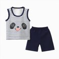 thumbnail image 5 of Kaprioy Summer Outfits Set For Kids Baby Boy Clothes Cute Cartoon Tank Tops+Shorts Outfits Lightweight Elastic Cotton Short Sets, 5 of 5