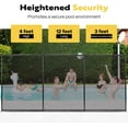 thumbnail image 4 of SPECSTAR Pool Fence 4FT x 12FT, 320GSM Teslin Mesh Removable Child Safety Pool Fence with Stainless Steel Tubes for Backyard Garden Pool, 4 of 8