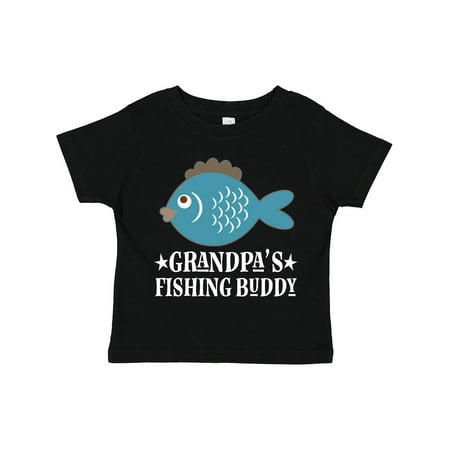 

Inktastic Grandpa s Fishing Buddy Little Fisher Gift Toddler Boy or Toddler Girl T-Shirt