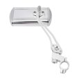 thumbnail image 3 of 2 Aluminum Bike Handlebar Mirrors Swivel Mirrors Retro Reflectors Accessories (One Side, Silver), 3 of 5
