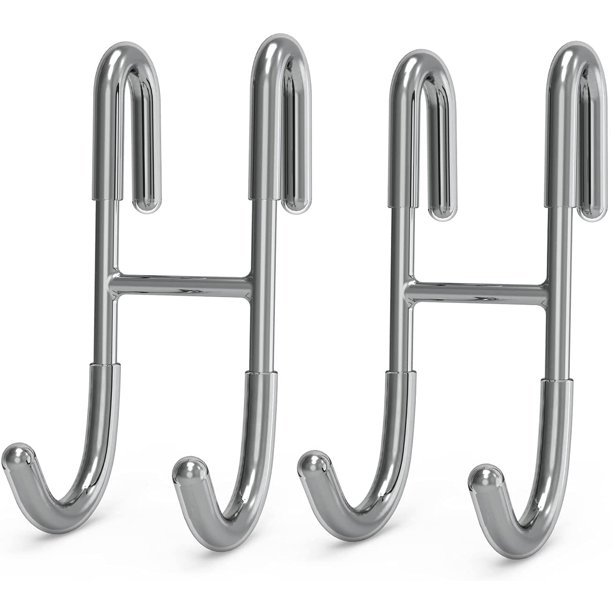 Shower Door Hooks (2 Pack), Bathroom Door Hooks, Frameless Glass Shower