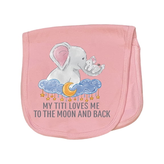 Inktastic My Titi Love Me to the Moon and Back Baby Burp Cloth