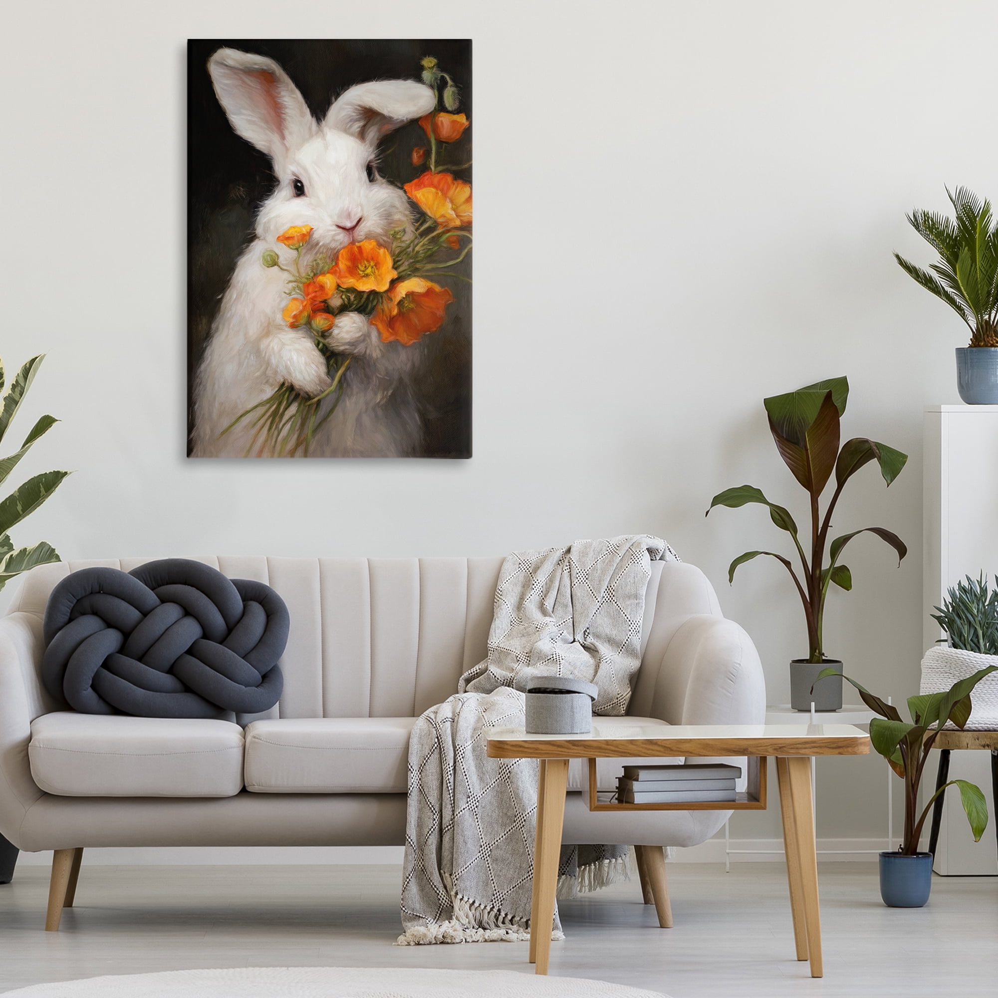 Stupell Industries Floppy Loves Her Poppies Canvas Wall Art, design by Tina LeCour