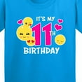 thumbnail image 4 of Inktastic Its My 11th Birthday with Smiling Emoticons Youth T-Shirt, 4 of 5