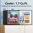 thumbnail image 6 of Frestec Compact Design Mini Refrigerator with Freezer, Black, 1.7 Cu.Ft, 6 of 14