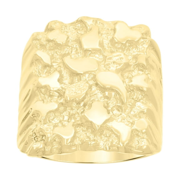 10k Yellow Gold Mens Nugget Fashion Ring