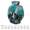 thumbnail image 2 of Romantic Rose Turquoise And Grey Oversized Hoodies For Men Teen Pullover With Pocket Mens Pullover Hoodie Sweatshirt S-5XL, 2 of 6
